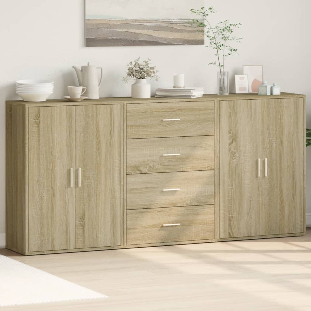 Sideboards 3 Stk. 60X31X84 Cm Holzwerkstoff