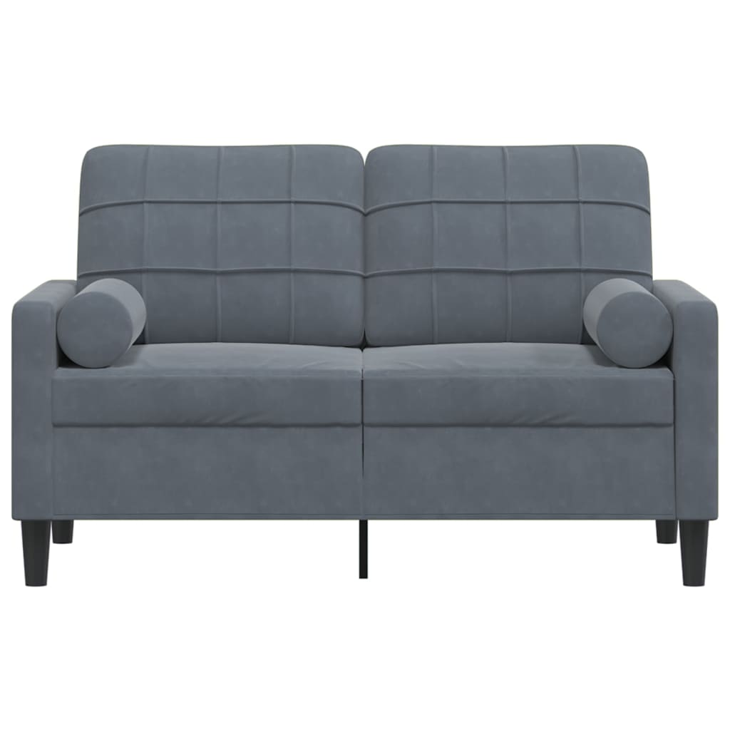 2-Sitzer-Sofa Mit Zierkissen Samt