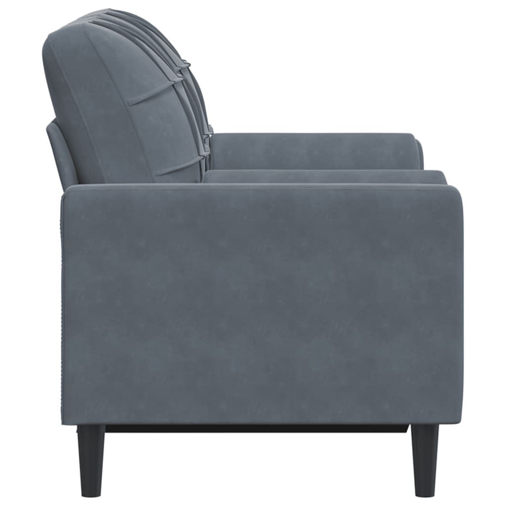 2-Sitzer-Sofa Mit Zierkissen Samt