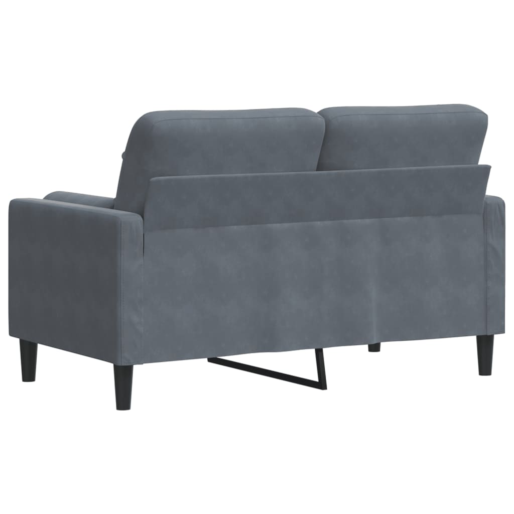 2-Sitzer-Sofa Mit Zierkissen Samt