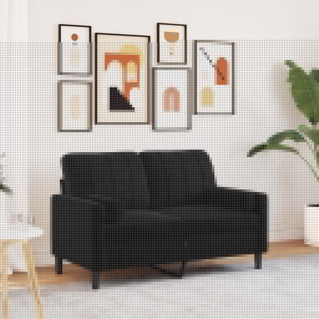 2-Sitzer-Sofa Mit Zierkissen Samt