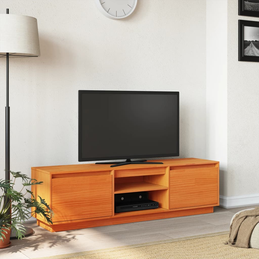 Tv-Schrank 140X35X40 Cm Massivholz Kiefer