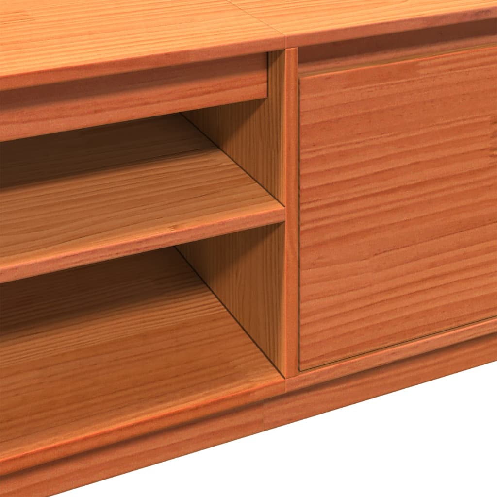 Tv-Schrank 140X35X40 Cm Massivholz Kiefer