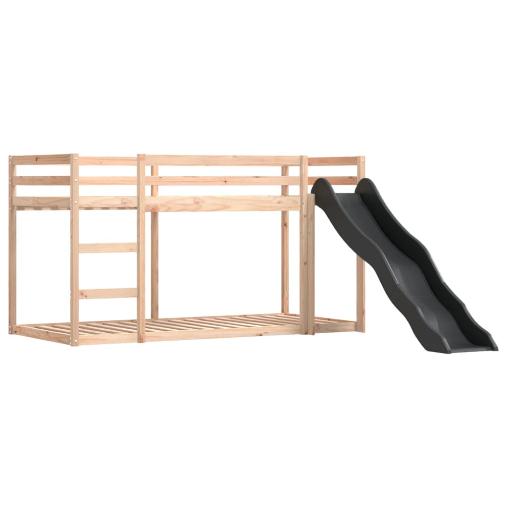 Etagenbett Mit Rutsche Und Gardinen Weiß Und