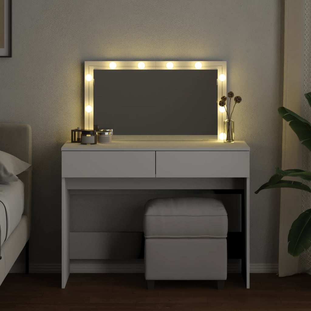Schminktisch Mit Led-Beleuchtung 100X40X120 Cm