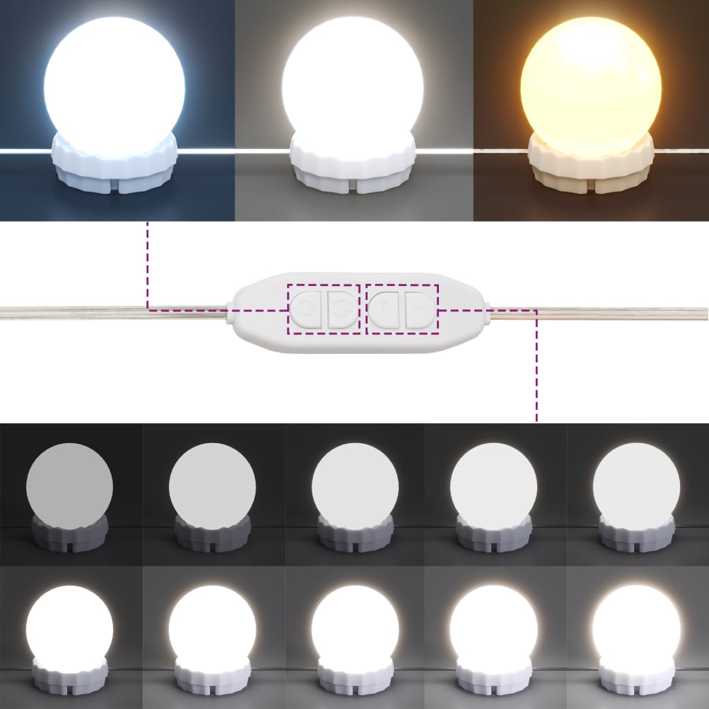 Schminktisch Mit Led-Beleuchtung 100X40X120 Cm