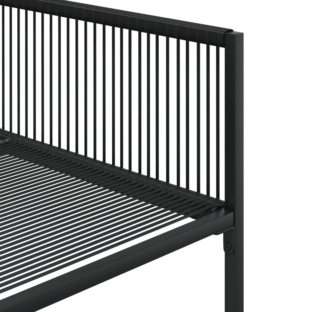 5-Tlg. Garten-Essgruppe Schwarz Poly Rattan