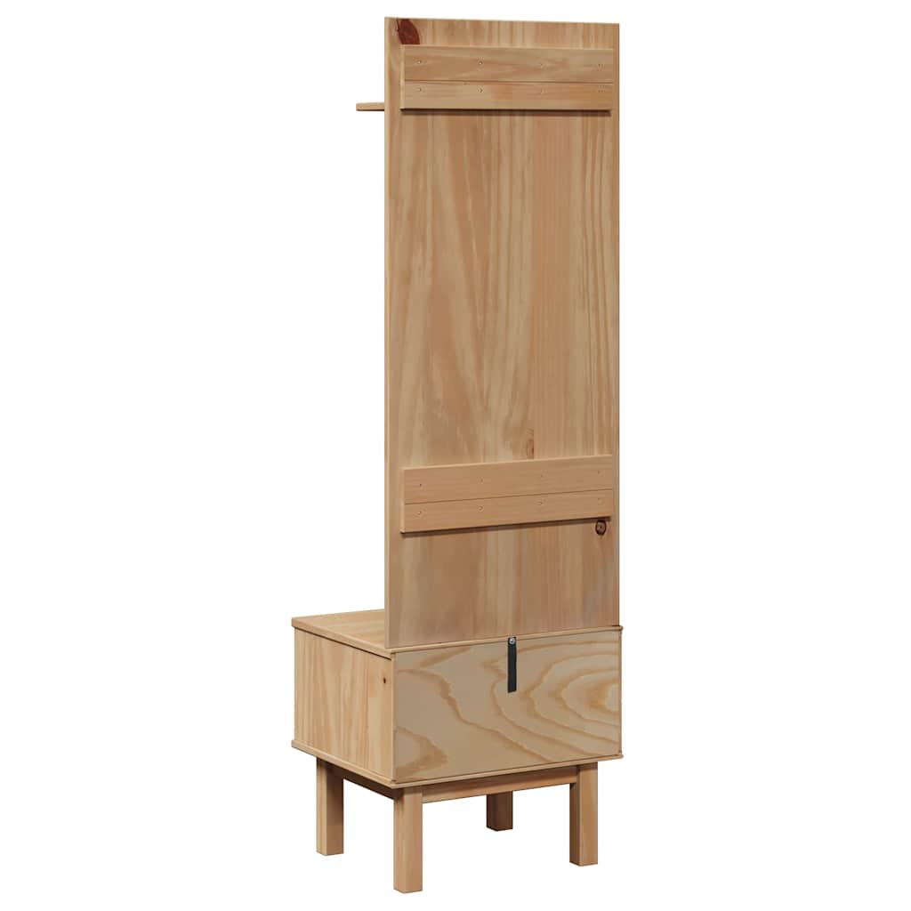 Flurgarderobe Otta 50X40X160 Cm Massivholz Kiefer