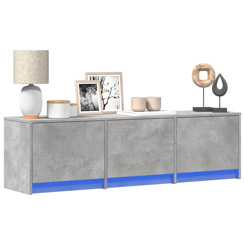 Tv-Schrank Mit Led Eichenholz 140X34X40 Cm Holzwerkstoff