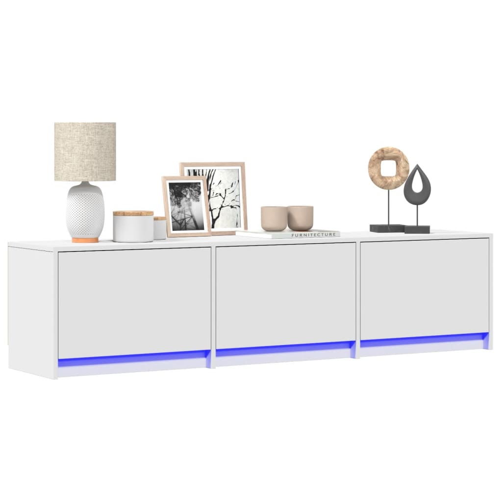 Tv-Schrank Mit Led Eichenholz 140X34X40 Cm Holzwerkstoff