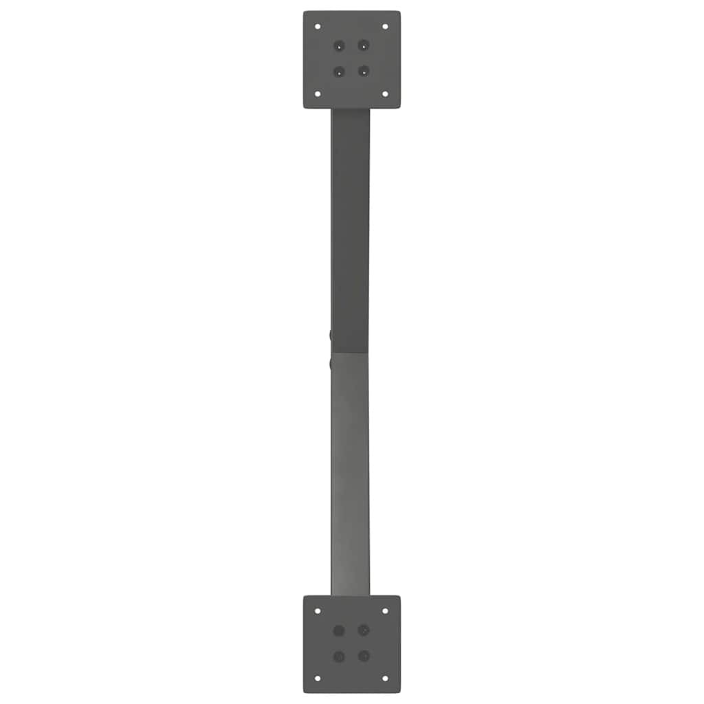 Esstisch Mit Baumkanten 200X100X74 Cm Massivholz Eiche Rechteck Anthrazit