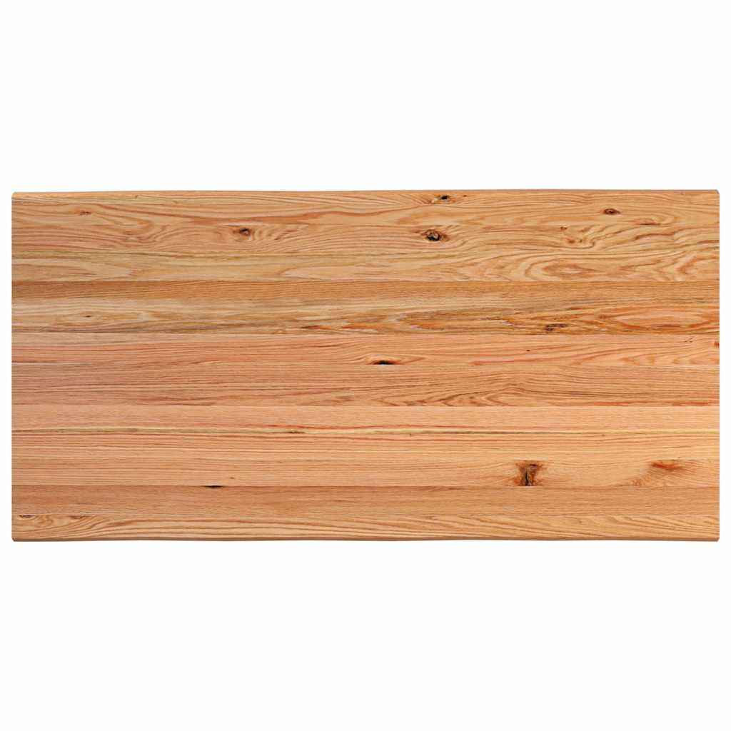 Esstisch Mit Baumkanten 200X100X74 Cm Massivholz Eiche Rechteck Anthrazit