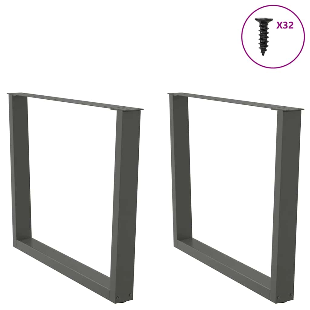 Esstisch Mit Baumkanten 240X120X74 Cm Massivholz Eiche Anthrazit