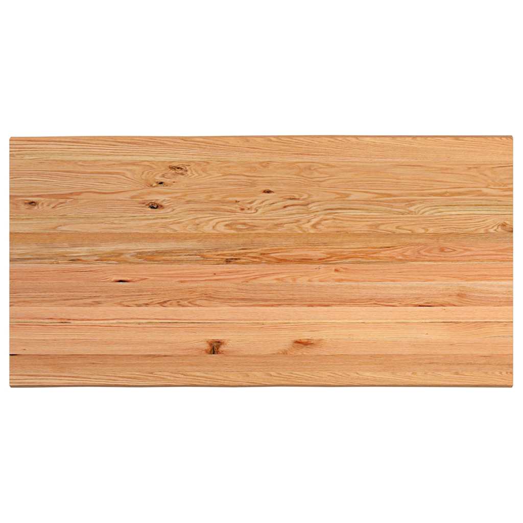 Esstisch Mit Baumkanten 240X120X74 Cm Massivholz Eiche Anthrazit