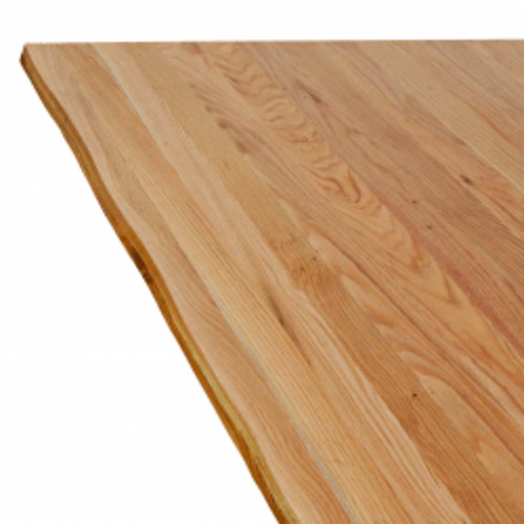 Esstisch Mit Baumkanten 240X120X74 Cm Massivholz Eiche Anthrazit