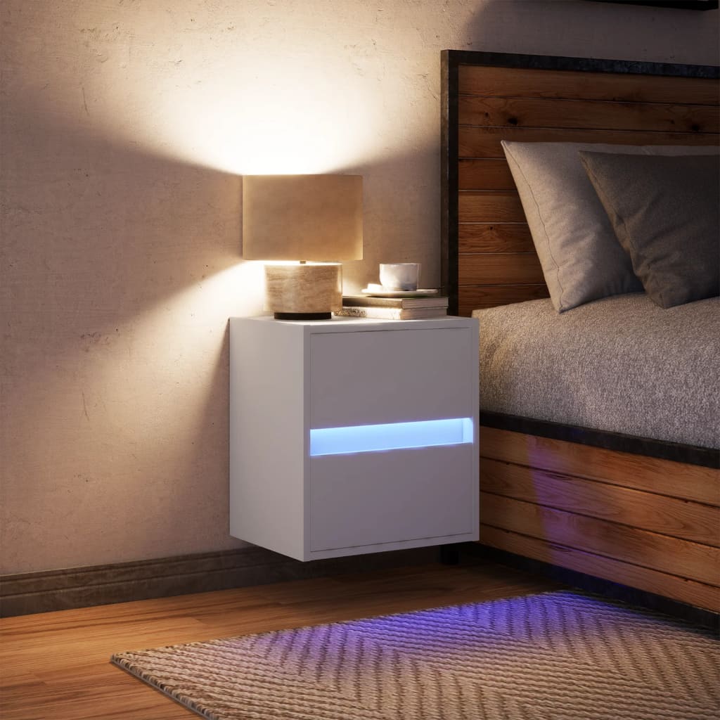 Wand-Nachttisch Mit Led-Leuchten