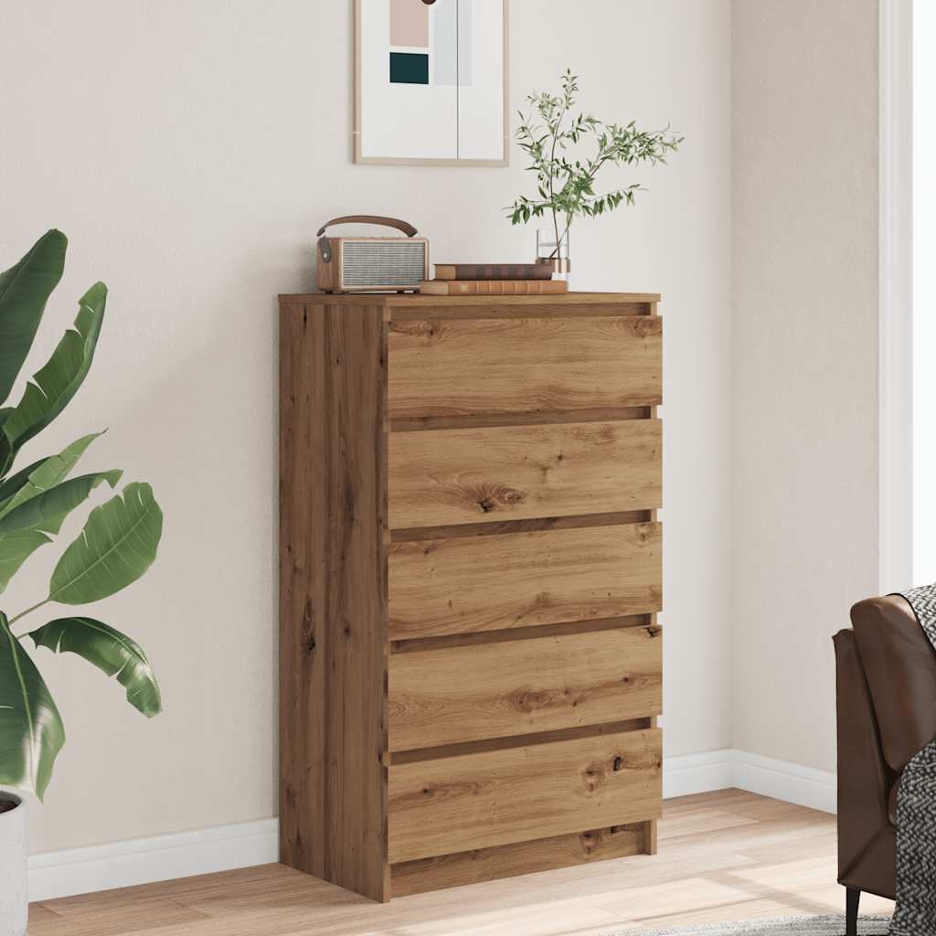 Schubladenschrank Artisan-Eiche 60X36X103 Cm Holzwerkstoff