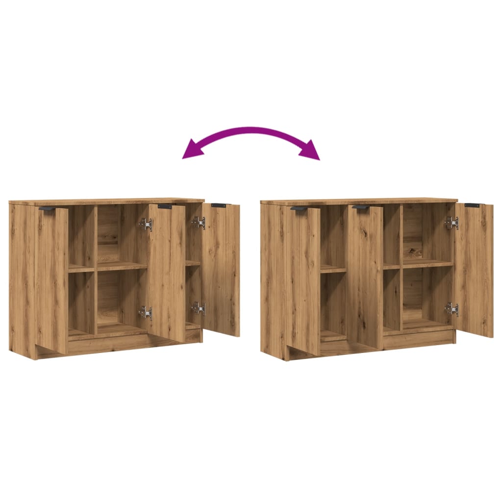 Sideboard Artisan-Eiche 90,5X30X70 Cm Holzwerkstoff