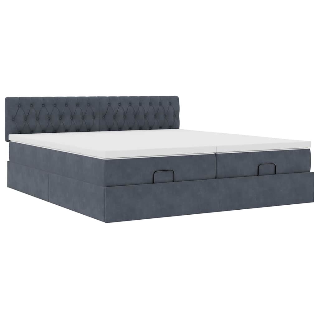Ottoman-Bett Mit Matratzen & Leds Samt