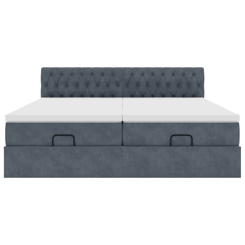 Ottoman-Bett Mit Matratzen & Leds Samt