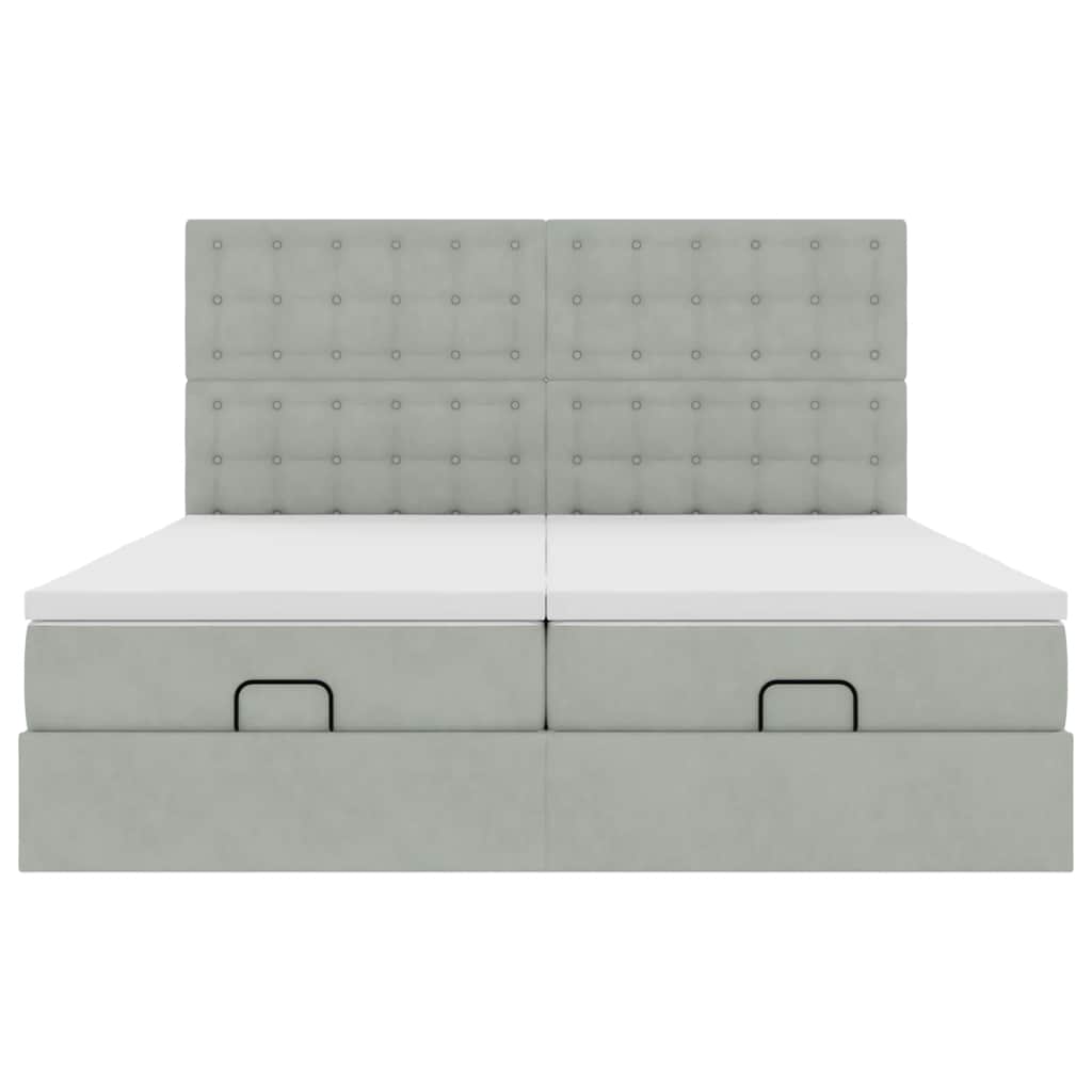Ottoman-Bett Mit Matratzen & Leds Samt