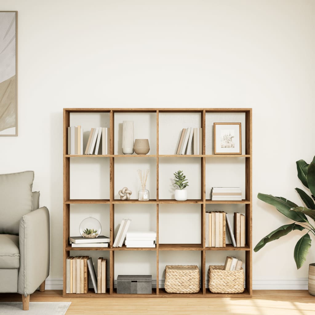 Bücherregal Artisan-Eiche 137,5X29X137,5 Cm Holzwerkstoff