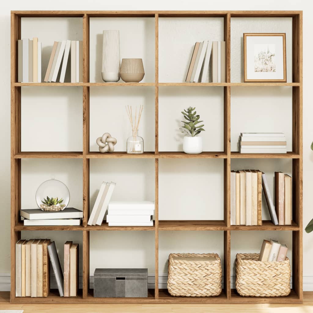 Bücherregal Artisan-Eiche 137,5X29X137,5 Cm Holzwerkstoff
