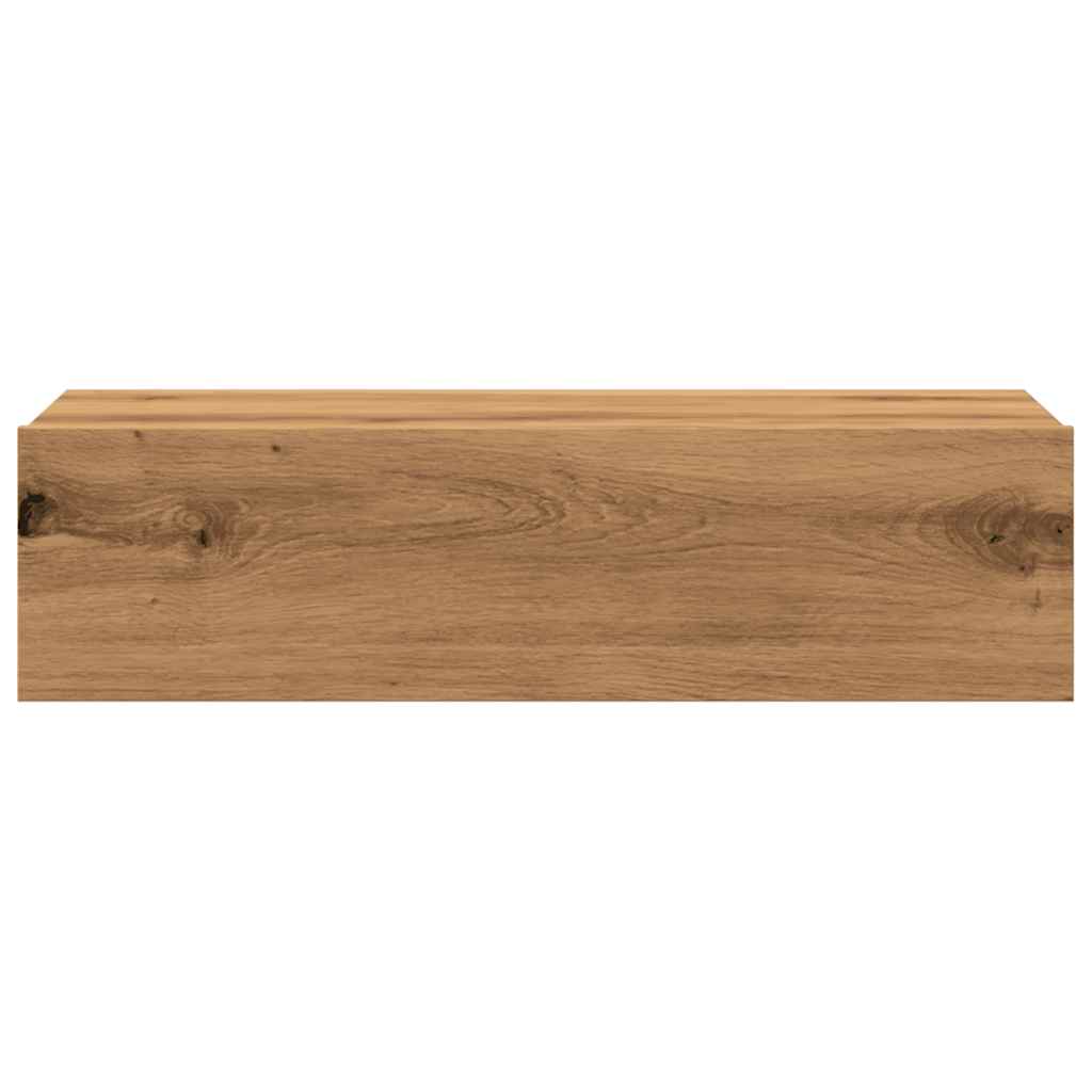 Tv-Schrank Mit Led-Leuchten Artisan-Eiche 60X35X15,5 Cm