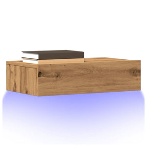 Tv-Schrank Mit Led-Leuchten Artisan-Eiche 60X35X15,5 Cm