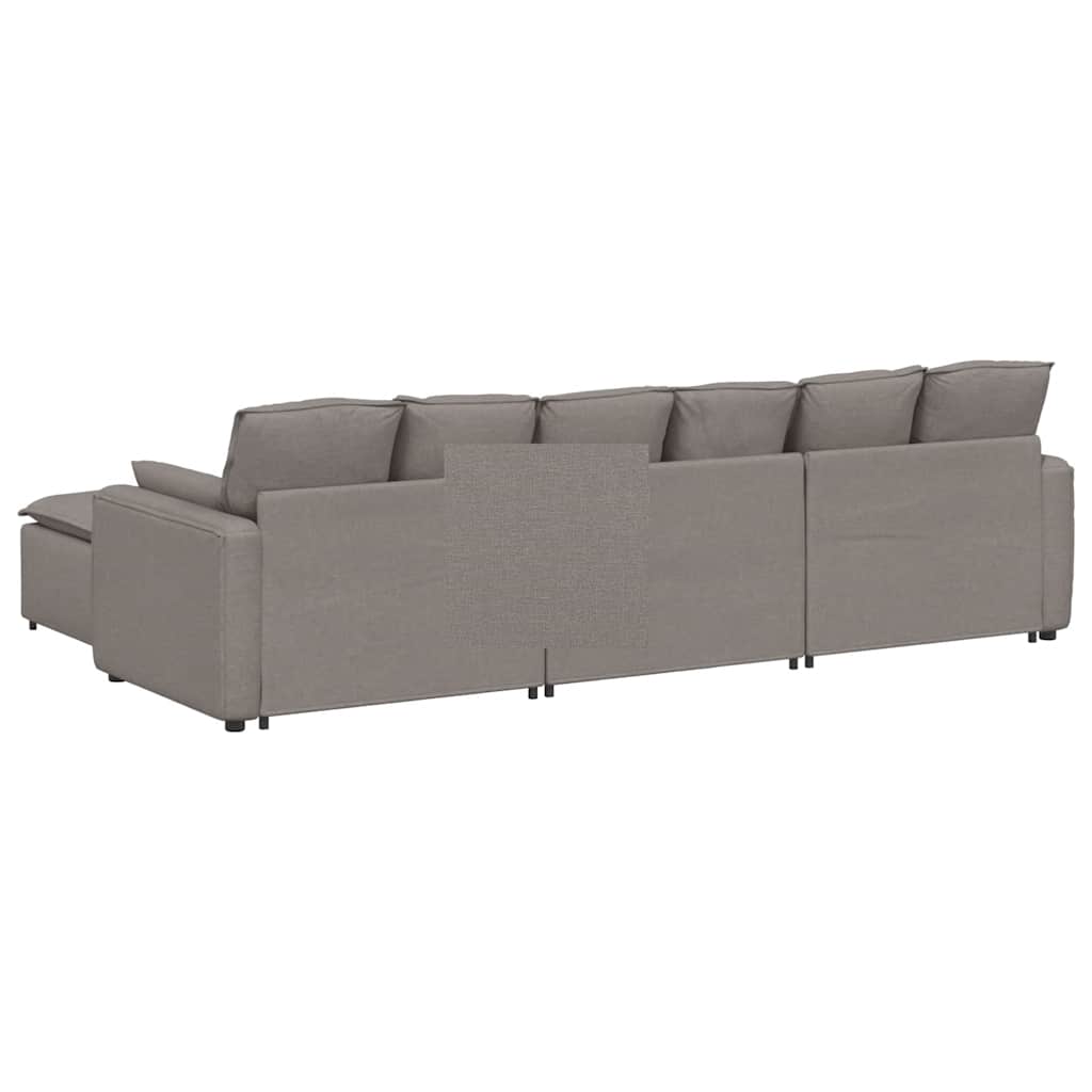 Modulares Sofa Mit Fußhocker Und Kissen
