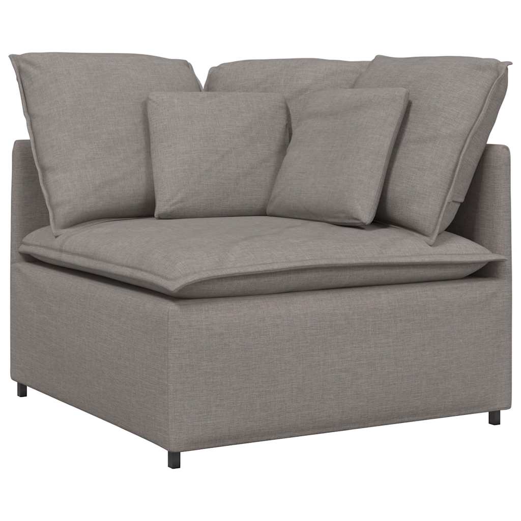 Modulares Sofa Mit Fußhocker Kissen Stoff