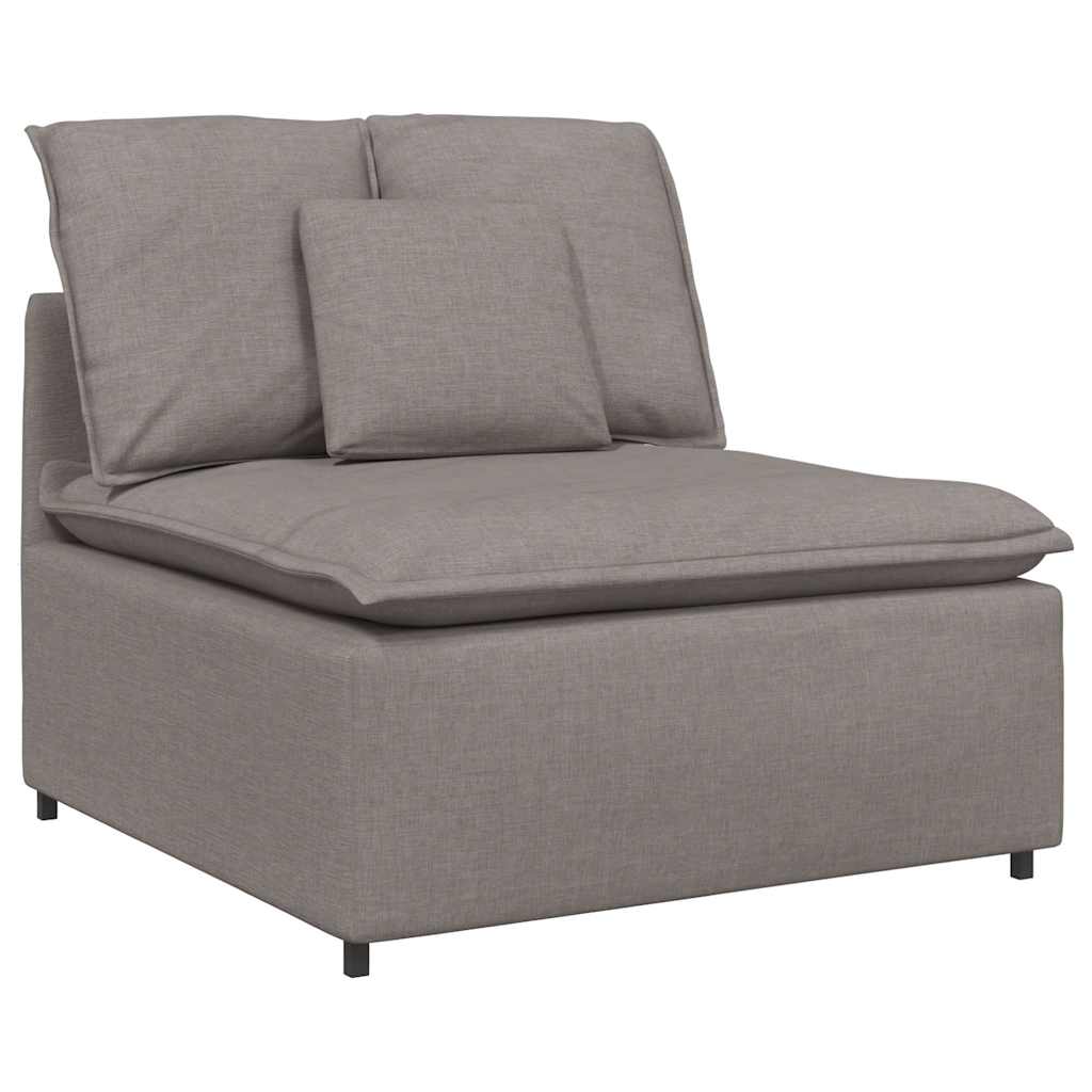 Modulares Sofa Mit Fußhocker Kissen Stoff