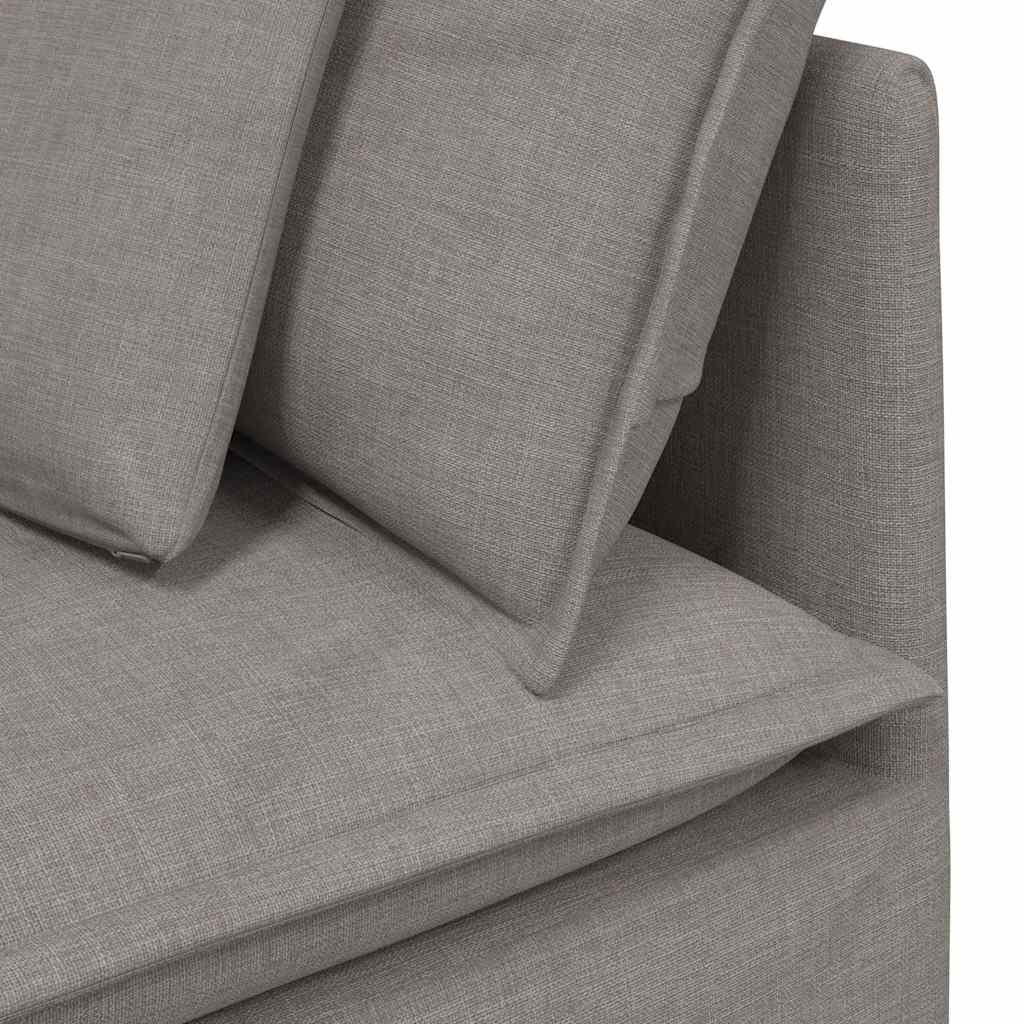 Modulares Sofa Mit Fußhocker Kissen Stoff