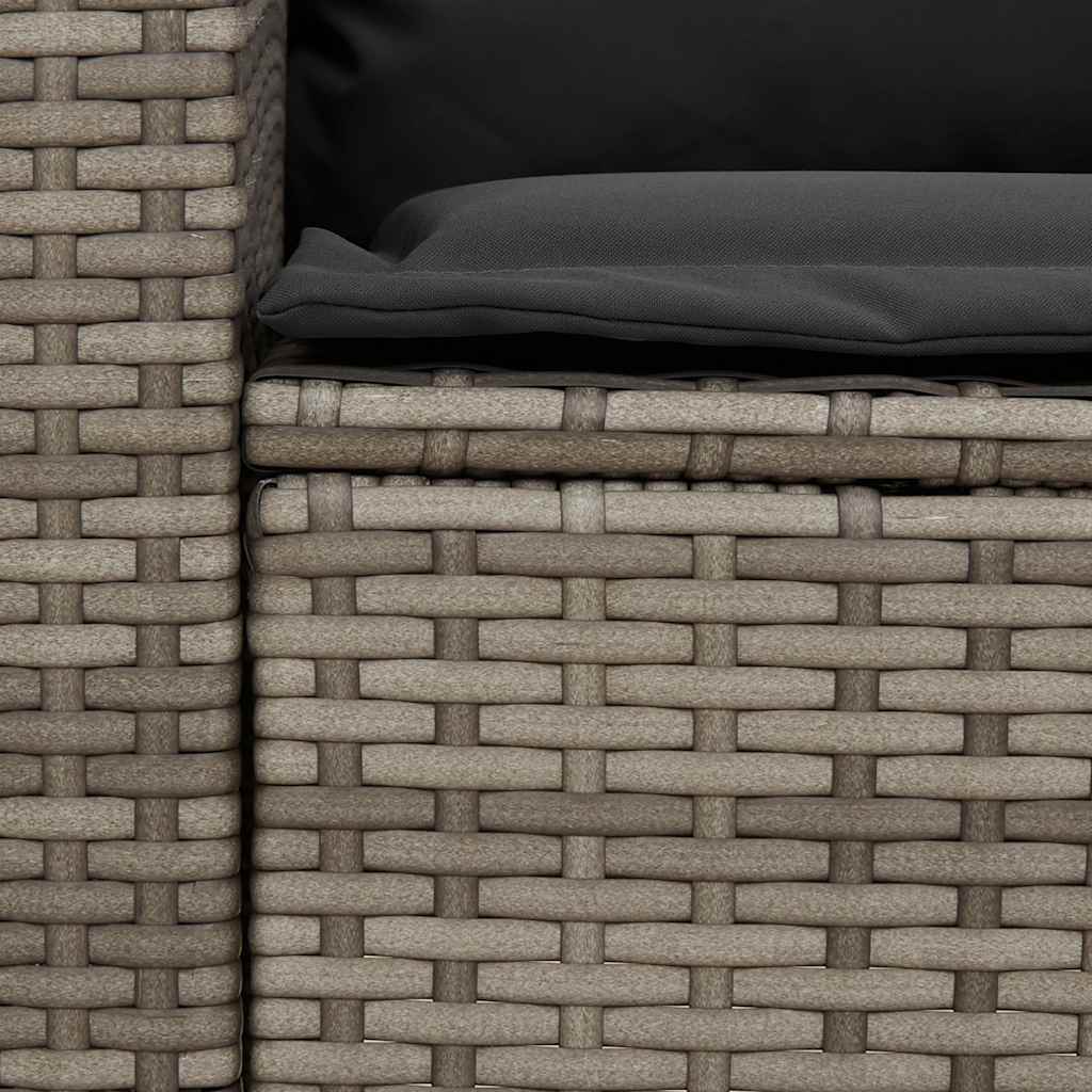 Gartensofa Mit Kissen Grau Poly Rattan