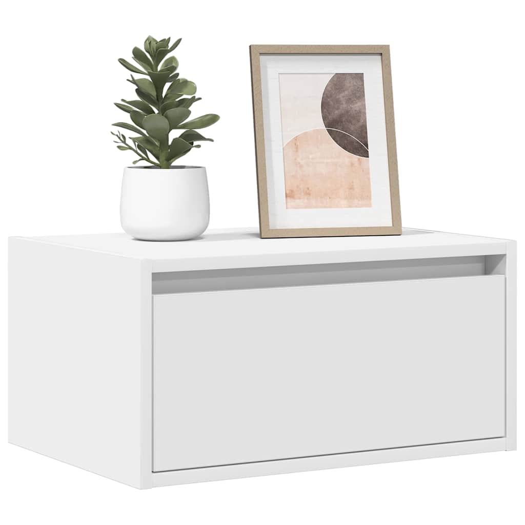 Wand-Nachttisch Mit Led-Leuchten Artisan-Eiche