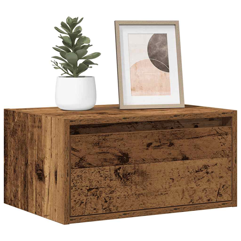 Wand-Nachttisch Mit Led-Leuchten Artisan-Eiche