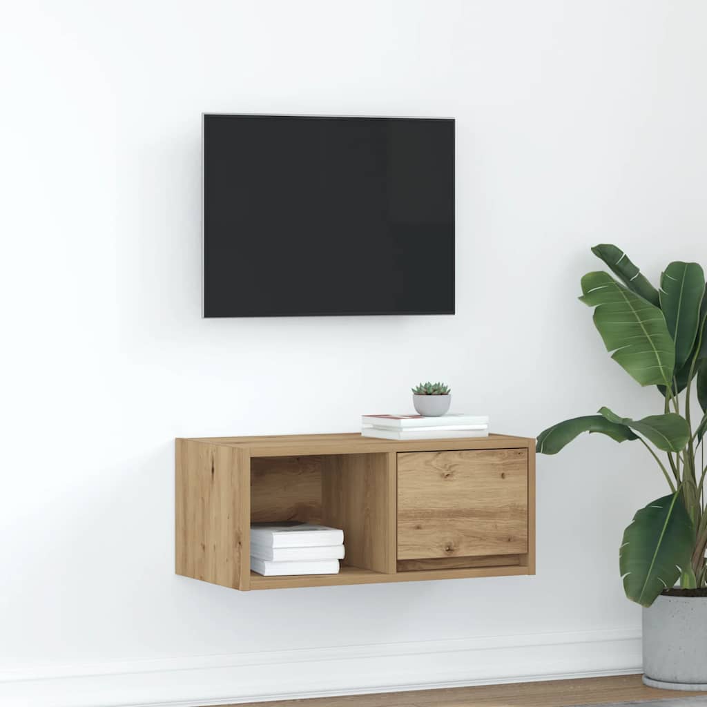 Tv-Schränke 2 Stk. Artisan-Eiche 60X31X25,5 Cm Holzwerkstoff