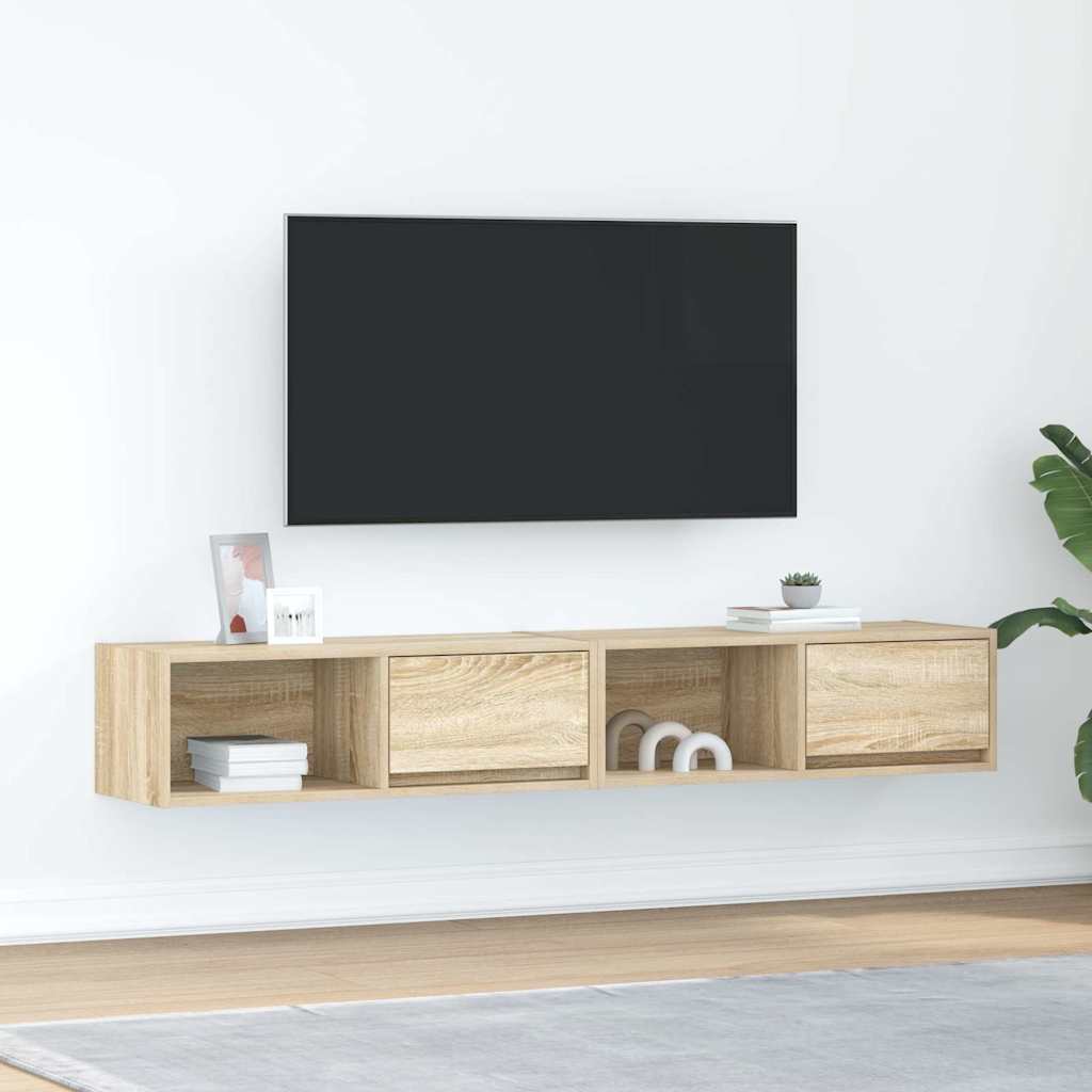 Tv-Schränke 2 Stk. Artisan-Eiche 60X31X25,5 Cm Holzwerkstoff