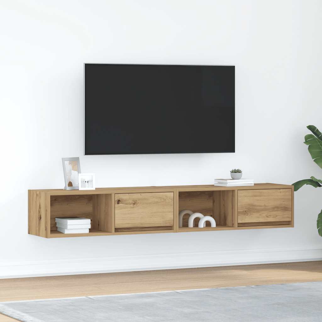 Tv-Schränke 2 Stk. Artisan-Eiche 60X31X25,5 Cm Holzwerkstoff