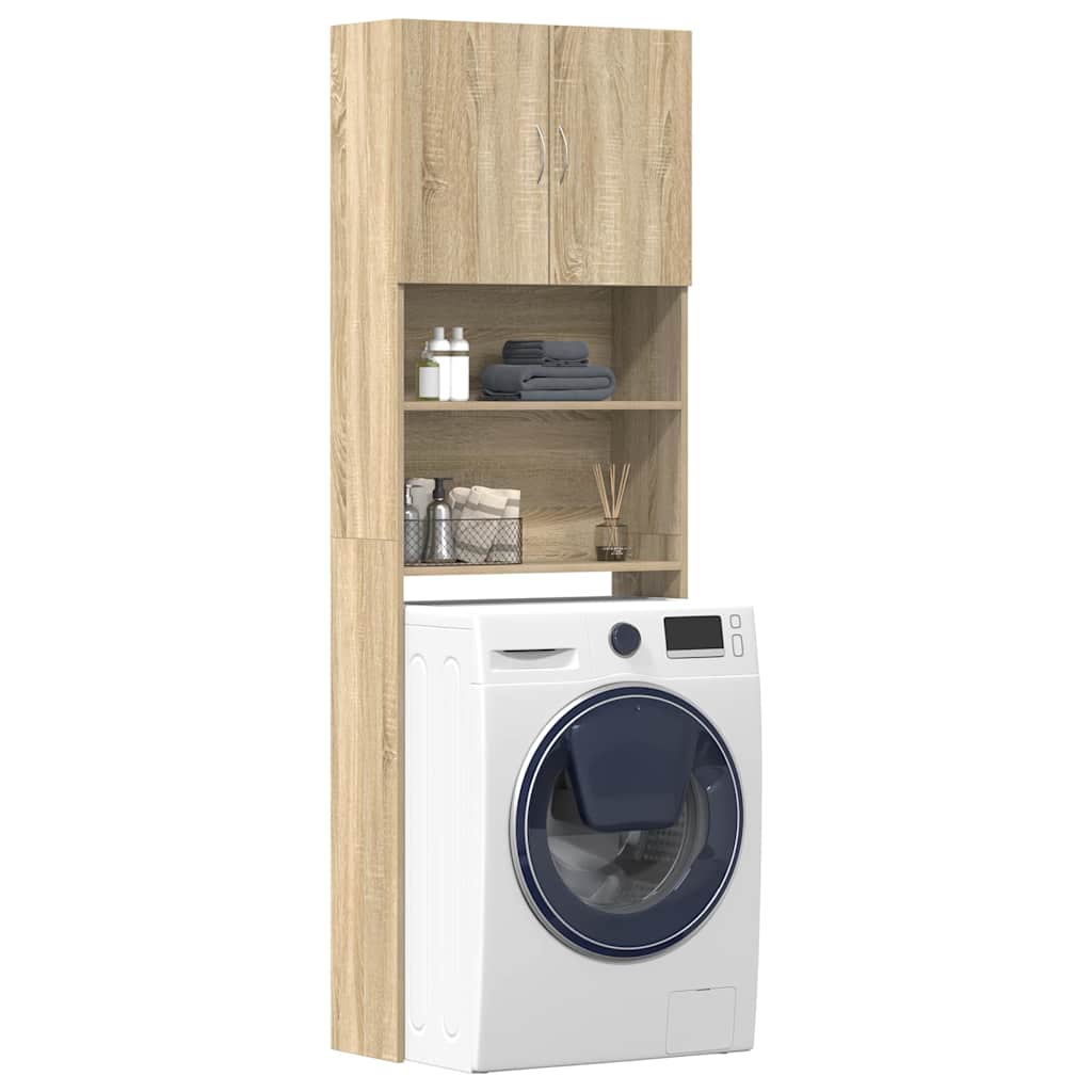 Waschmaschinenschrank 64X24X190 Cm Holzwerkstoff