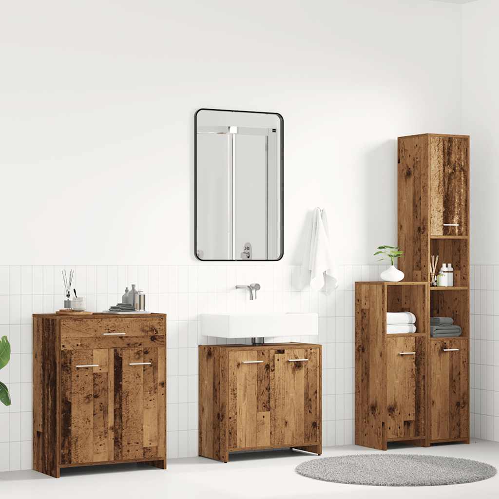 4-Tlg. Badmöbel-Set Artisan-Eiche Holzwerkstoff