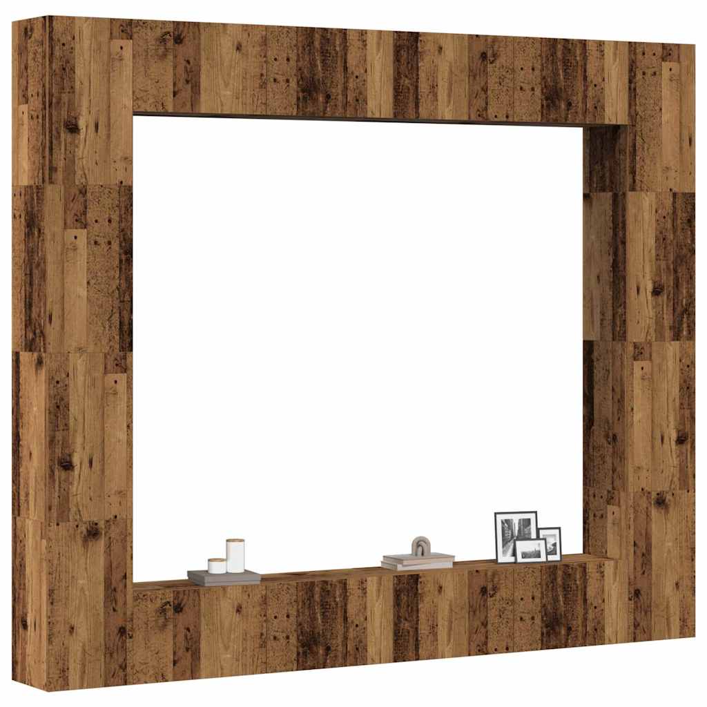 8-Tlg. Tv-Schrank-Set Wandmontage Artisan-Eiche Holzwerkstoff