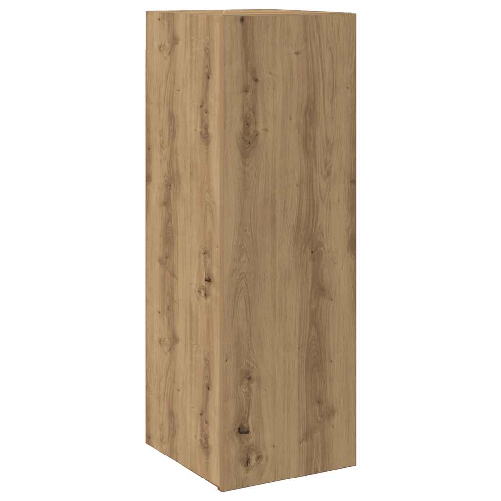 4-Tlg. Tv-Schrank-Set Wandmontage Artisan-Eiche Holzwerkstoff