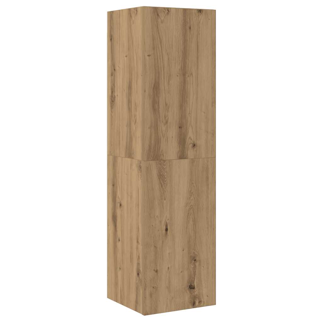 4-Tlg. Tv-Schrank-Set Wandmontage Artisan-Eiche Holzwerkstoff