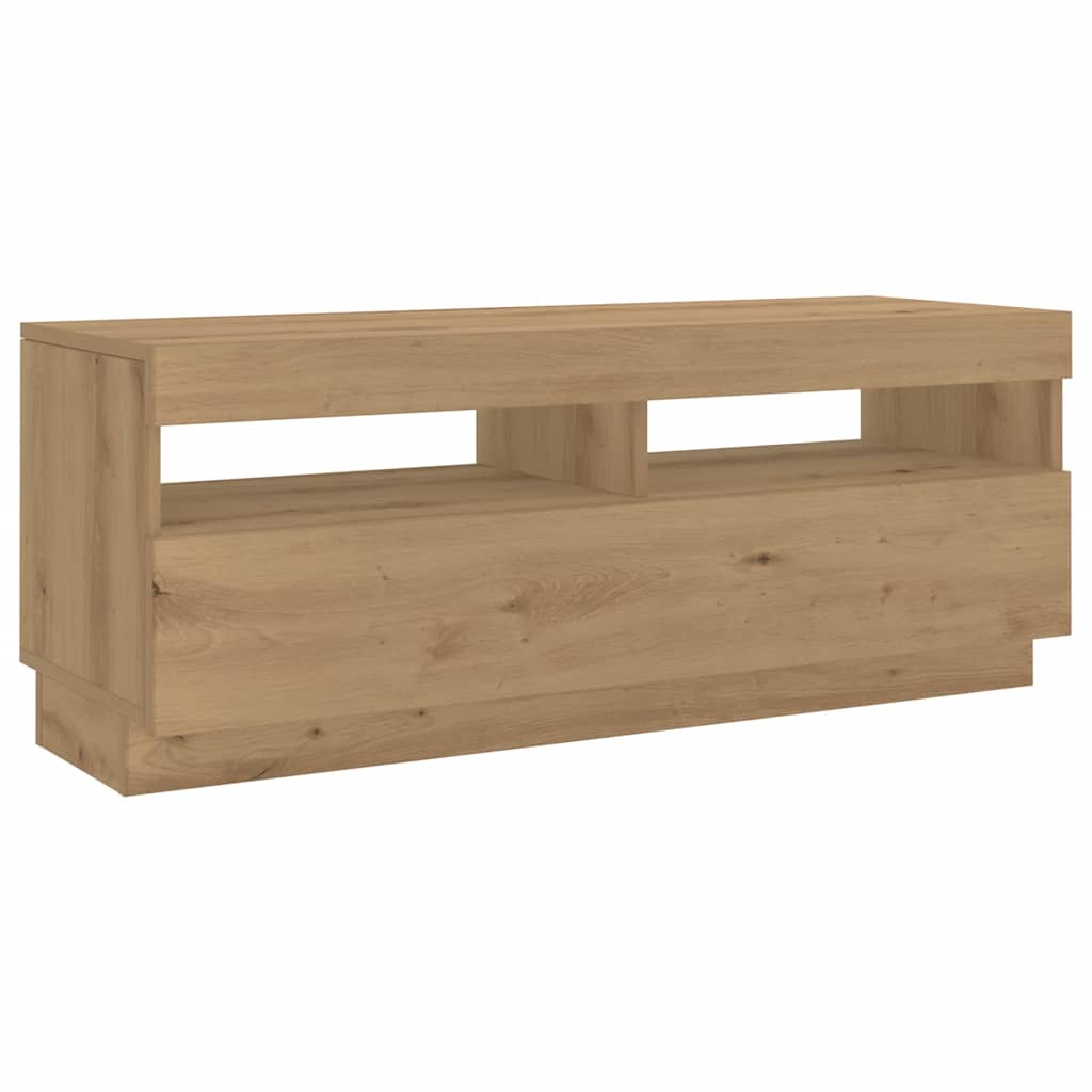 Tv-Schrank Mit Led-Leuchten Artisan-Eiche 300X35X40 Cm