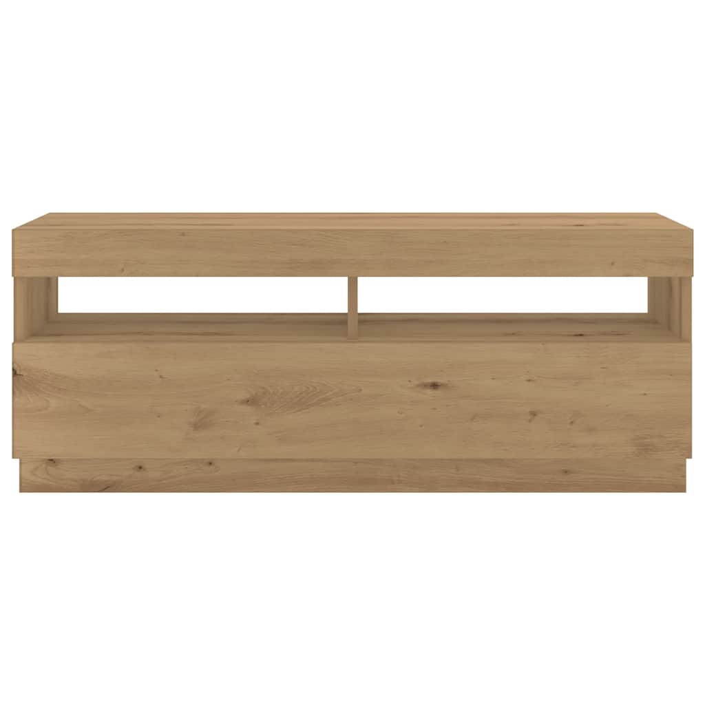Tv-Schrank Mit Led-Leuchten Artisan-Eiche 300X35X40 Cm