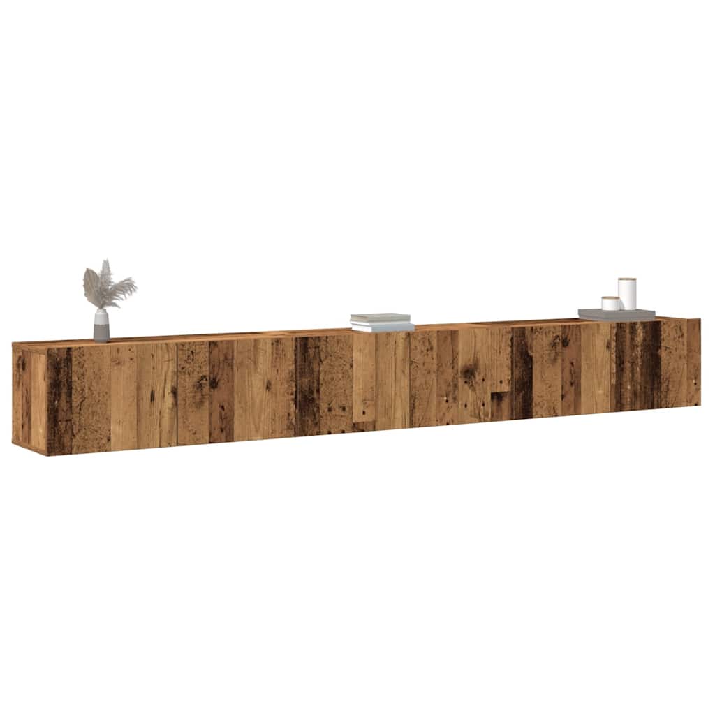 3-Tlg. Tv-Schrank-Set Wandmontage Artisan-Eiche Holzwerkstoff