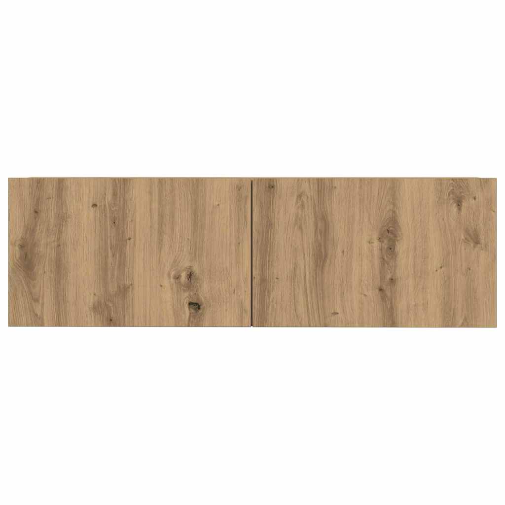 3-Tlg. Tv-Schrank-Set Wandmontage Artisan-Eiche Holzwerkstoff