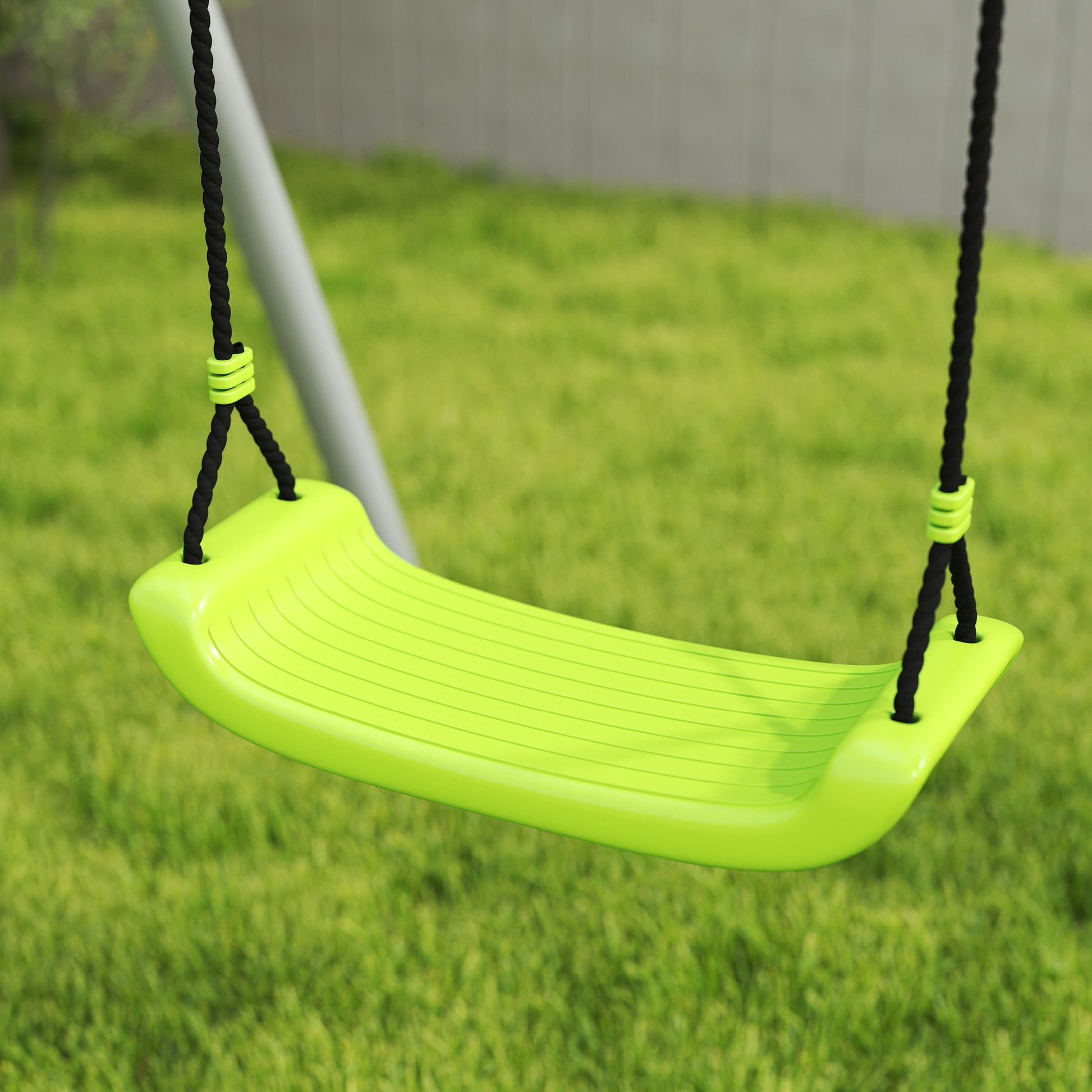 Outdoor-Schaukelset für Kinder, Kinderschaukeln, verstellbar, Stahl, Grün