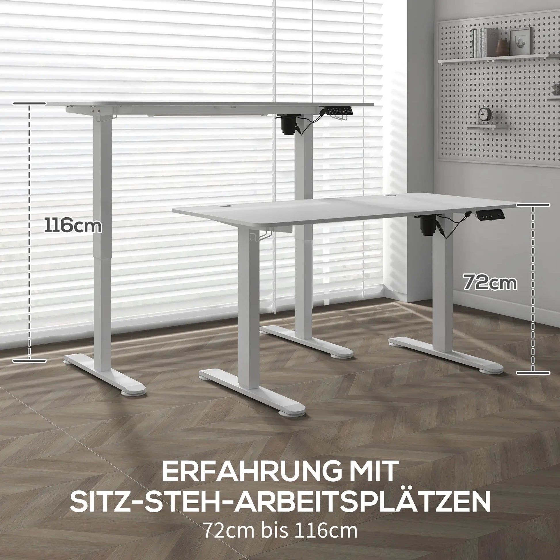 Stehpult höhenverstellbarer Computertisch Schreibtisch, 140 cm x 70 cm x 116 cm